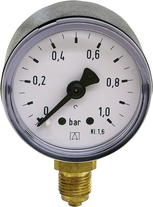 Rohrfeder-Manometer ø 40 mm, DN6 (1/8") radial