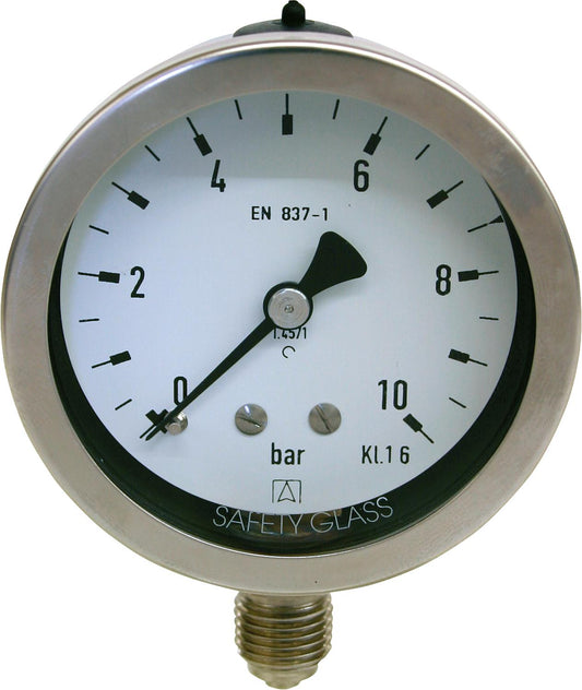Manometer in Chemie-Ausführung ø 63 mm, DN 8 (1/4") radial