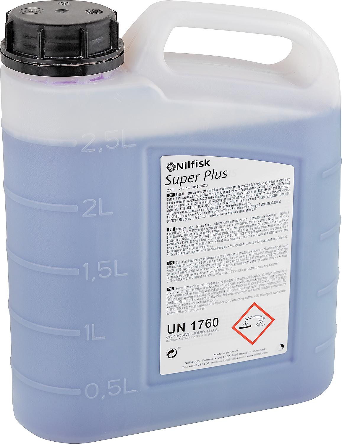 Shampoing alcalin pour voiture NILFISK Superplus, bidon de 2,5 L