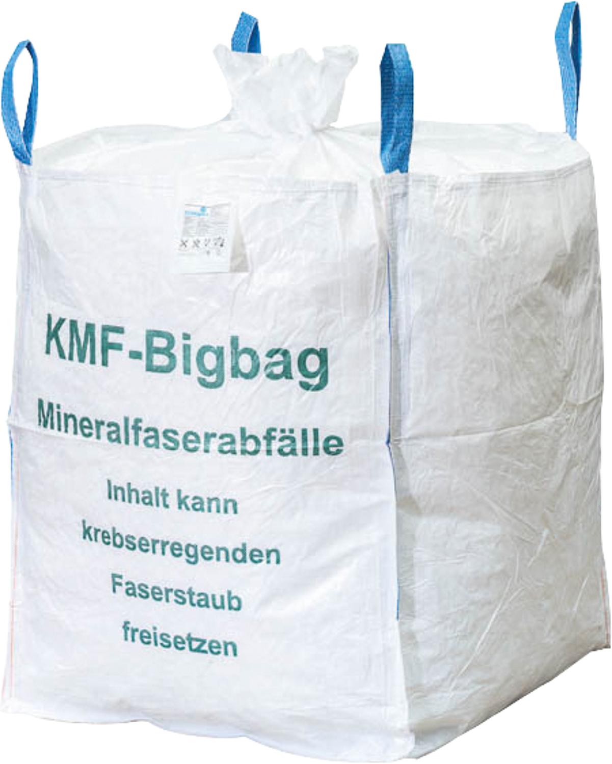 Big bag made of mineral fiber, coated, with 4 lifting loops, SWL 150 kg, 900x900x1110 mm
