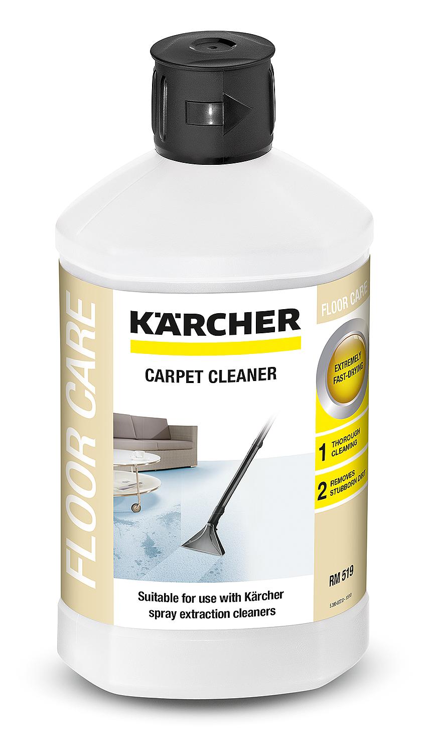 Nettoyant pour tapis KÄRCHER RM519 pour aspirateurs eau et poussière SE. Contenu : 1 litre.