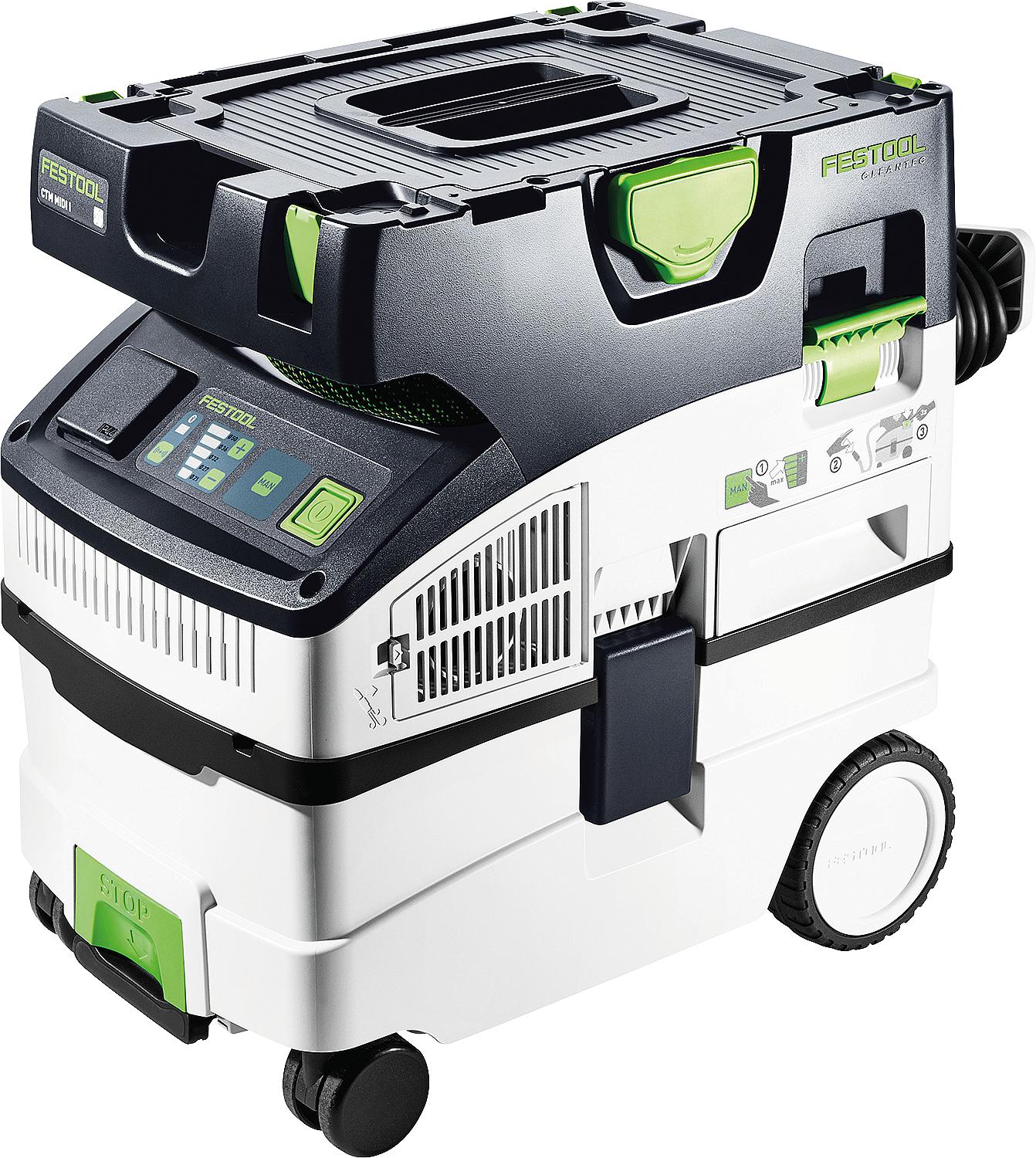 Festool CTM MIDI I M-Class wet and dry vacuum cleaner, 350-1200 W with 15 liter container volume