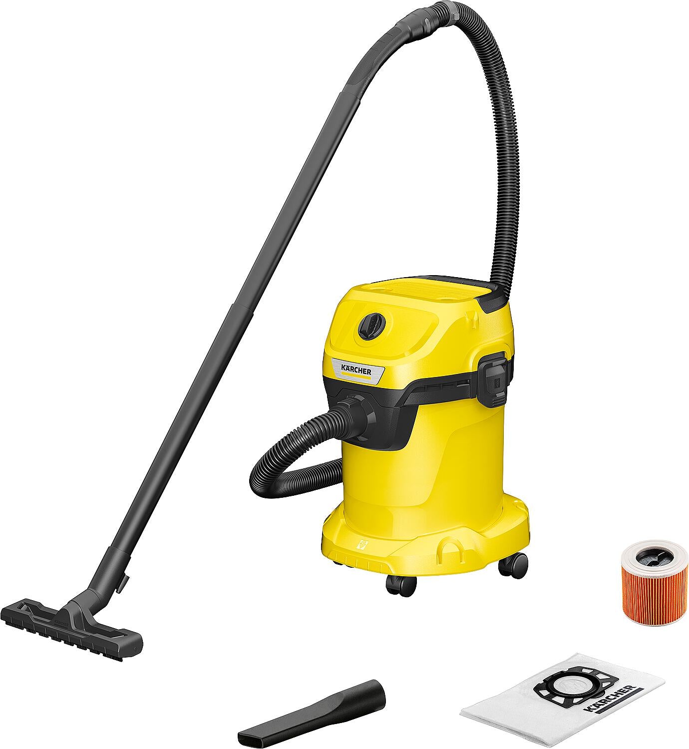 Aspirateur eau et poussière Kärcher WD 3 V-17/4/20 avec réservoir en plastique de 17 litres