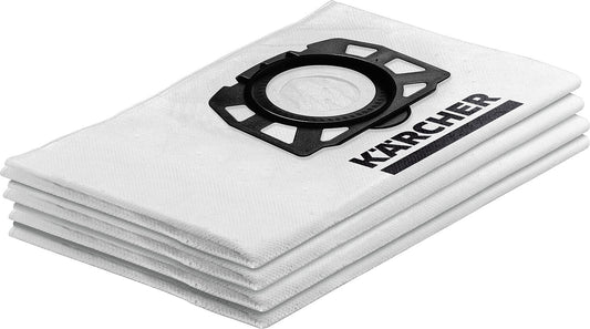 Kärcher WD2/3 fleece vacuum cleaner bags for WD 2+3 vacuum cleaners, pack of 4.