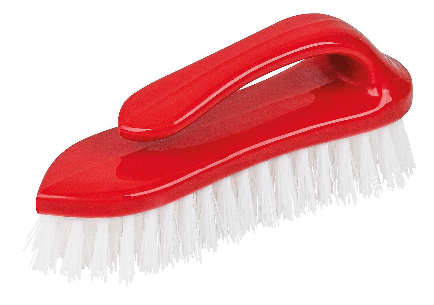 Washing brush, plastic, with handle, PPN bristles