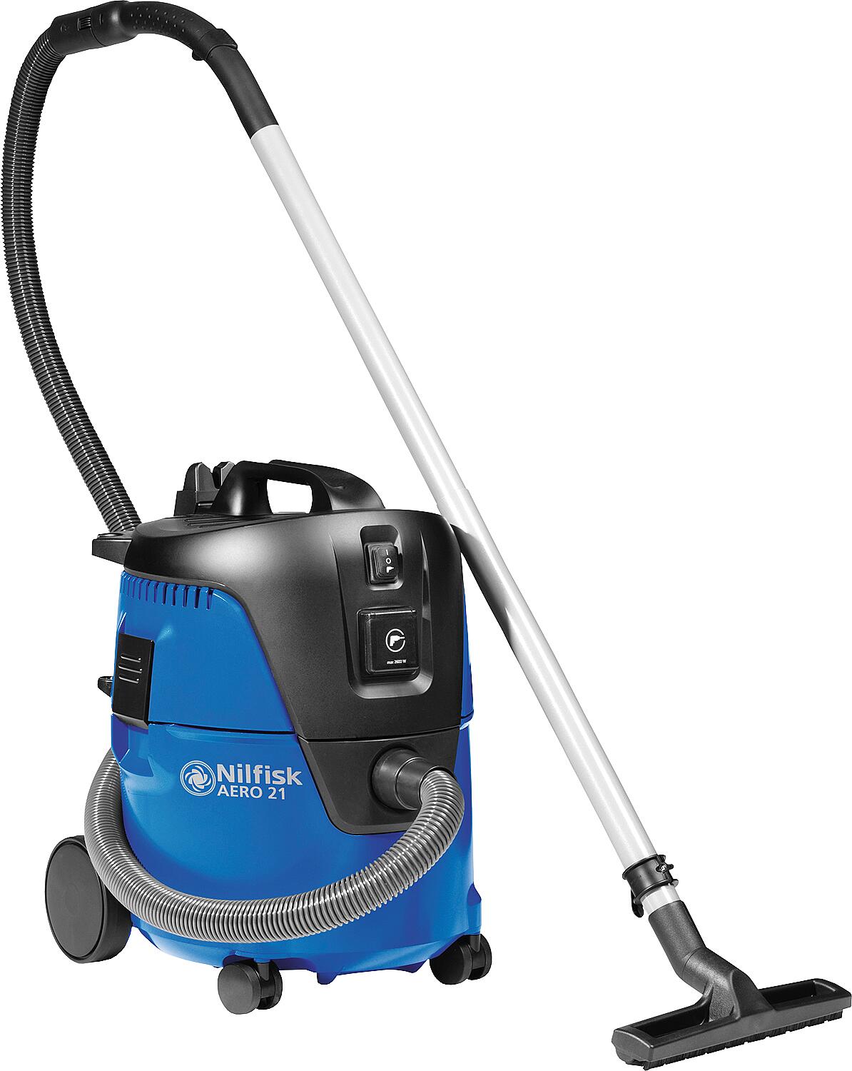 Aspirateur eau et poussière Nilfisk Aero 21-21 PC avec réservoir en plastique de 20 l