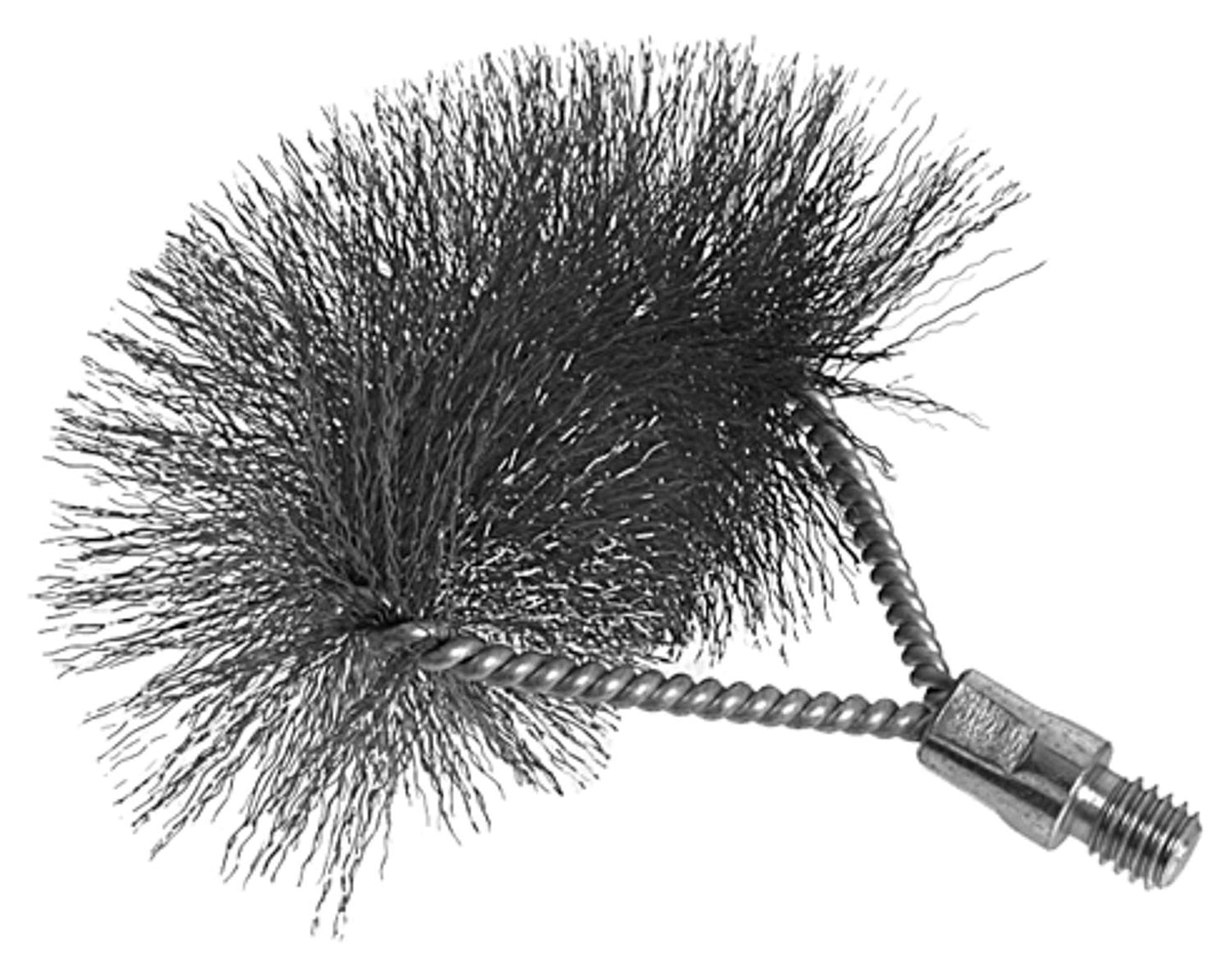 Brosse dorsale sans manche, fil d'acier serti, filetage M 10.