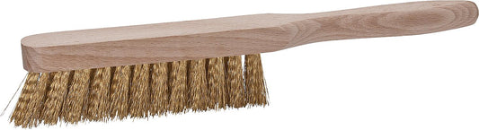 Hand brush with brass wire bristles - corrugated 0.20 mm, 4 rows