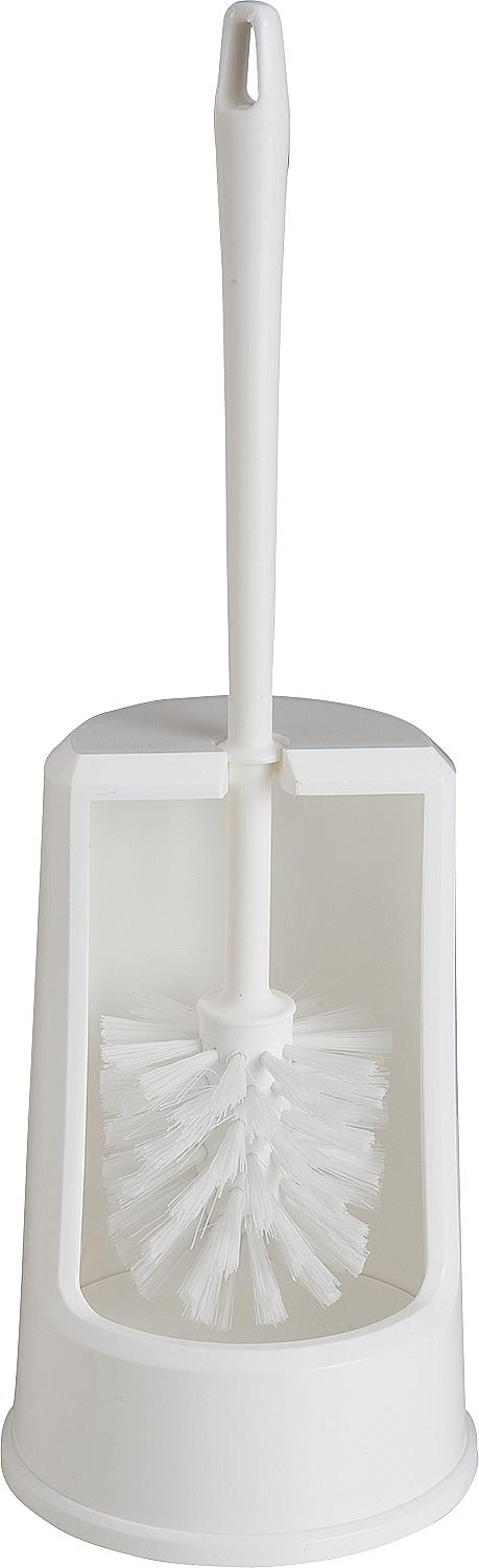 Toilet brush set, plastic, white, brush white