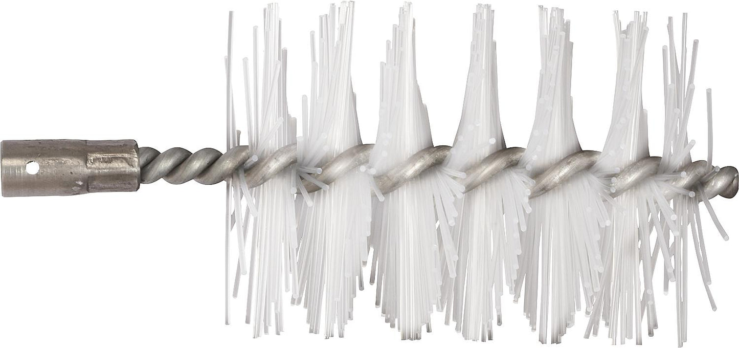 Boiler brush with M10 internal thread and cross bore, suitable for Buderus steel boilers, polyamide trans.