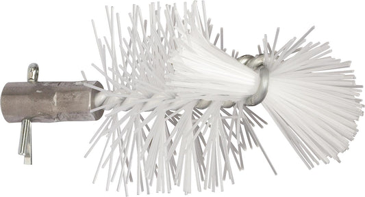 Boiler brush with end bristles, IG M10 with cotter pin, suitable for Buderus cast iron boilers, transparent polyamide.