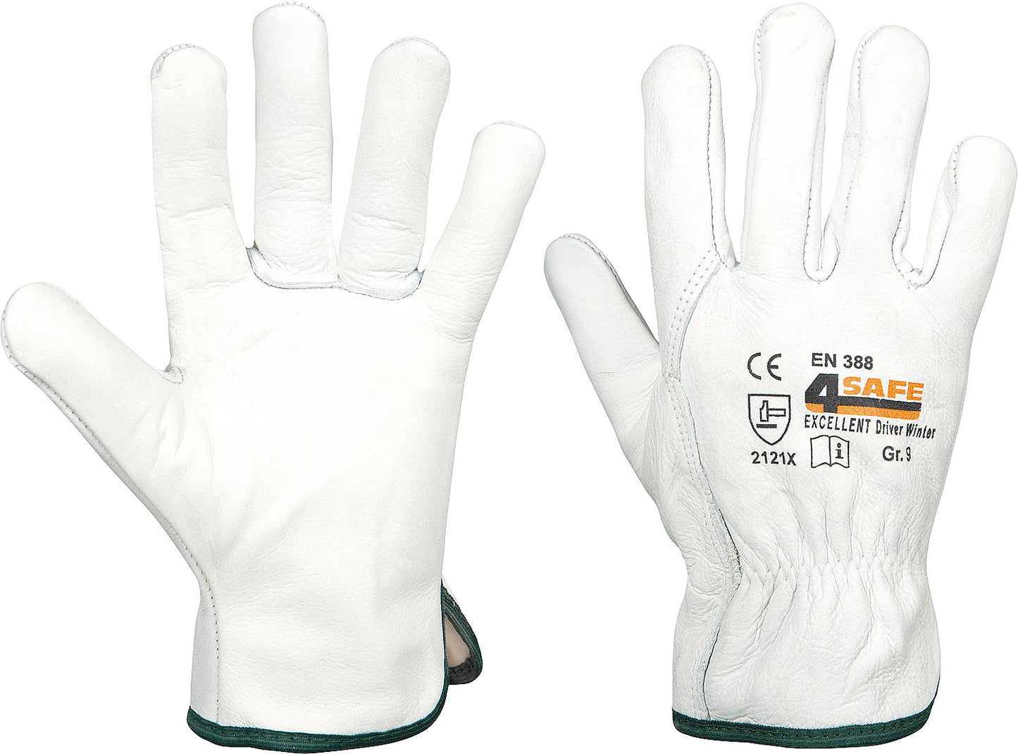 Gants de conduite d'hiver avec doublure en molleton, taille L