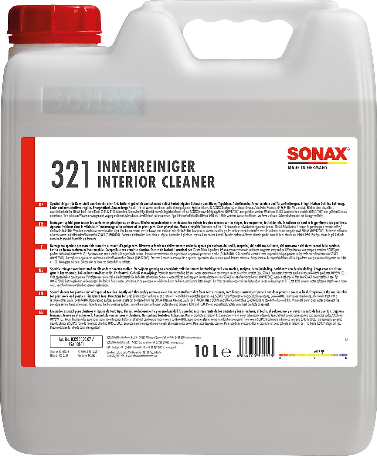 Autoinnenreiniger SONAX 10l Kanister