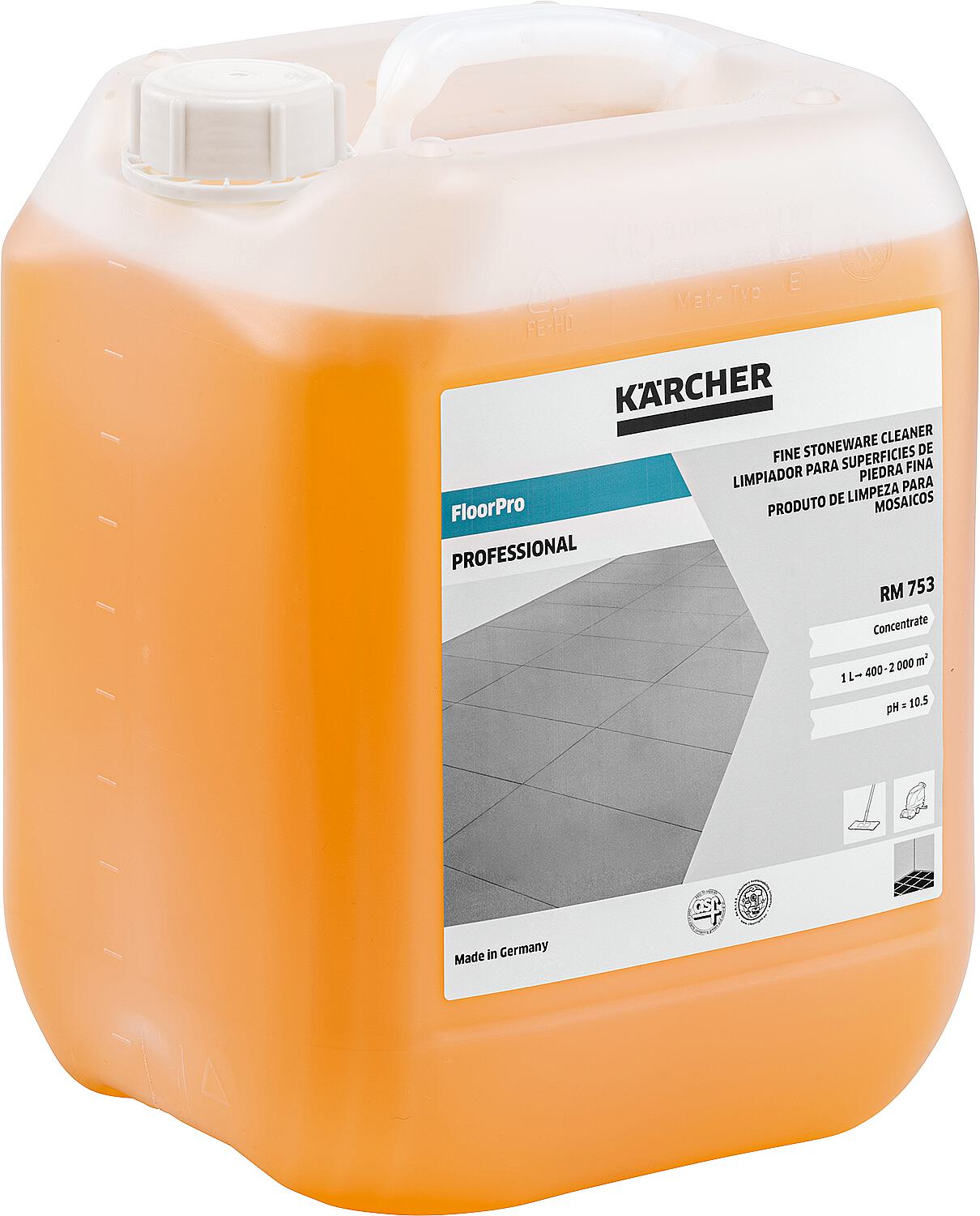 Nettoyant fin pour grès cérame RM 753, 10 litres,