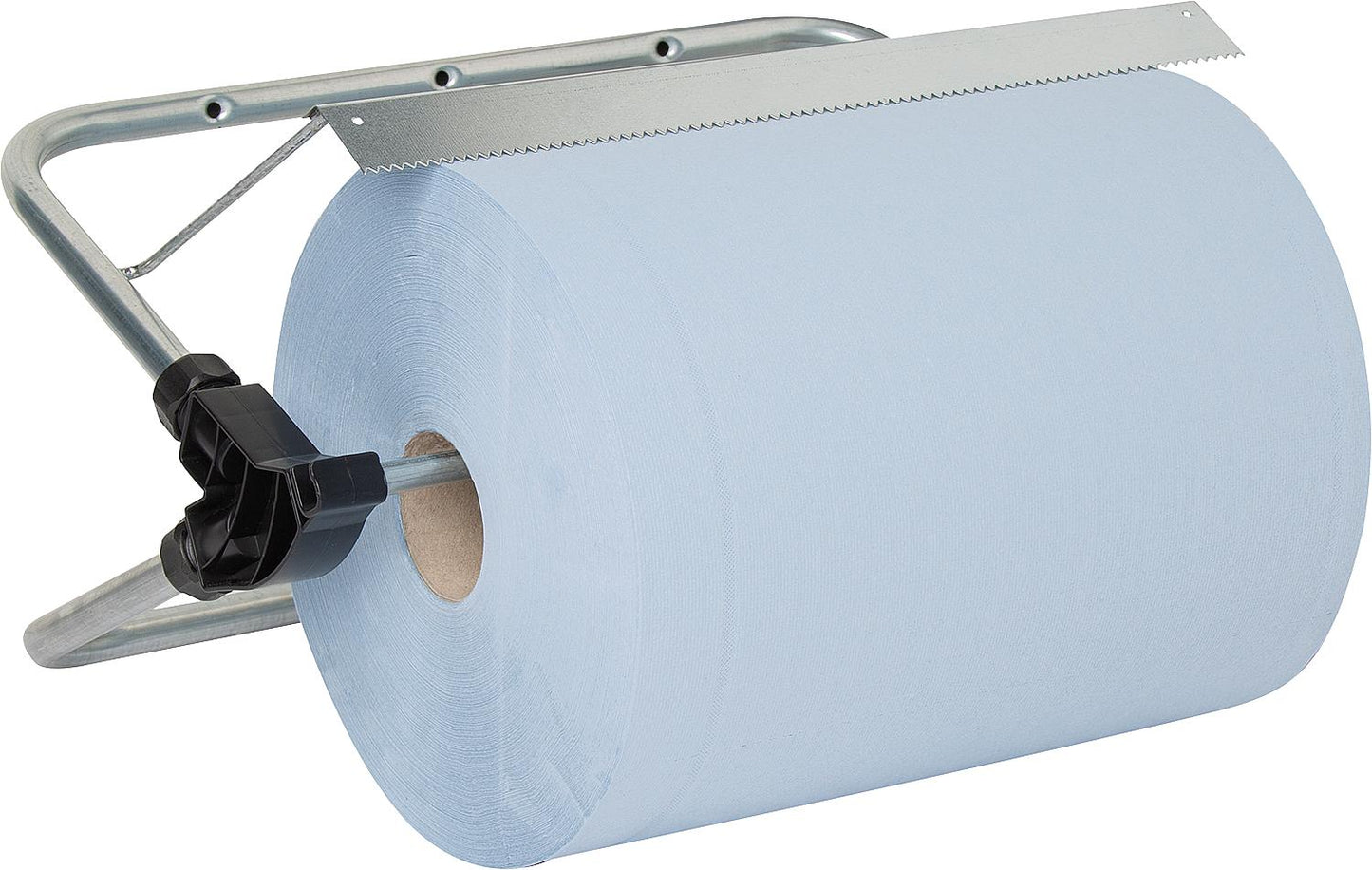 Wall-mounted roll holder for large rolls, lightweight design