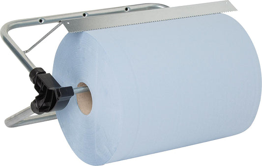 Wall-mounted roll holder for large rolls, lightweight design