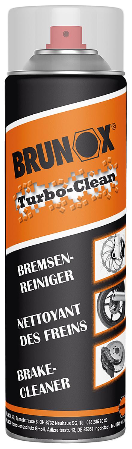Nettoyant freins (sans acétone) BRUNOX Turbo-Clean, aérosol de 500 ml