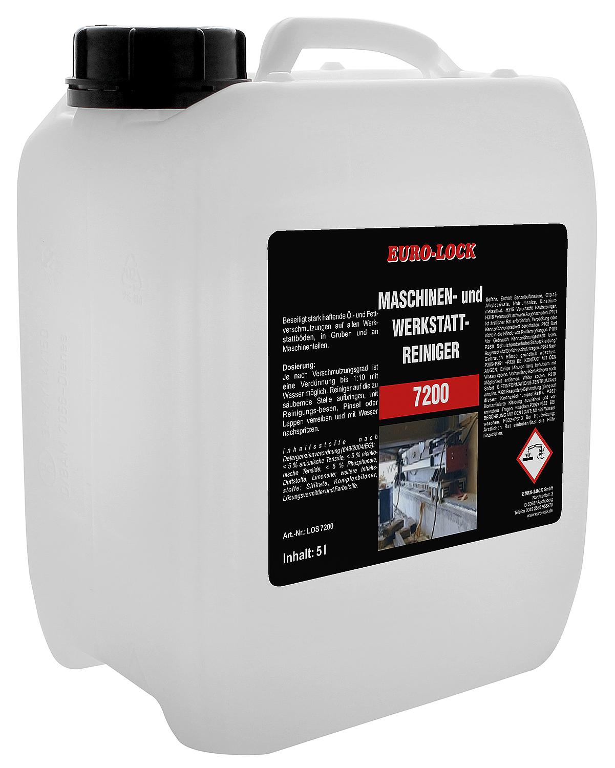 Machine and workshop cleaner (concentrate) EURO-LOCK LOS 7200 5l canister