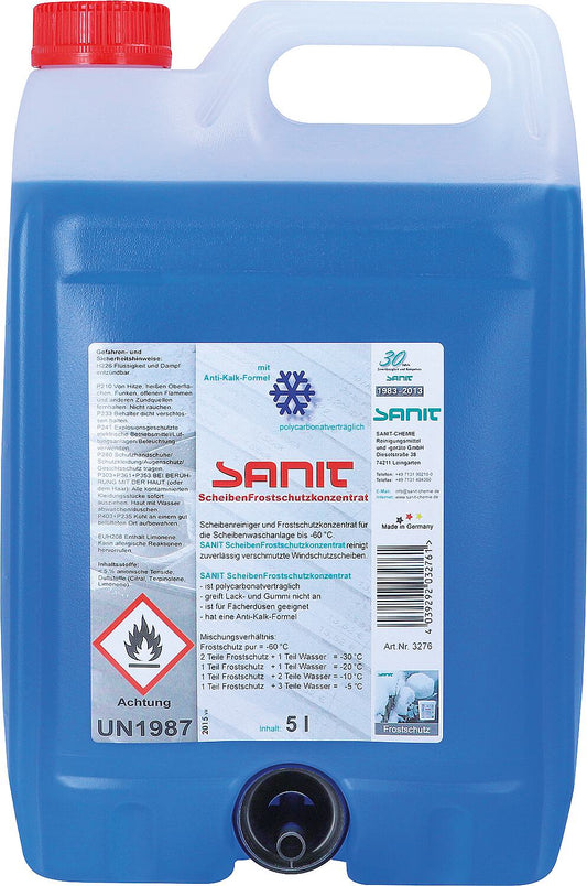 SANIT Windscreen Antifreeze Concentrate down to -60°C, 5l Canister