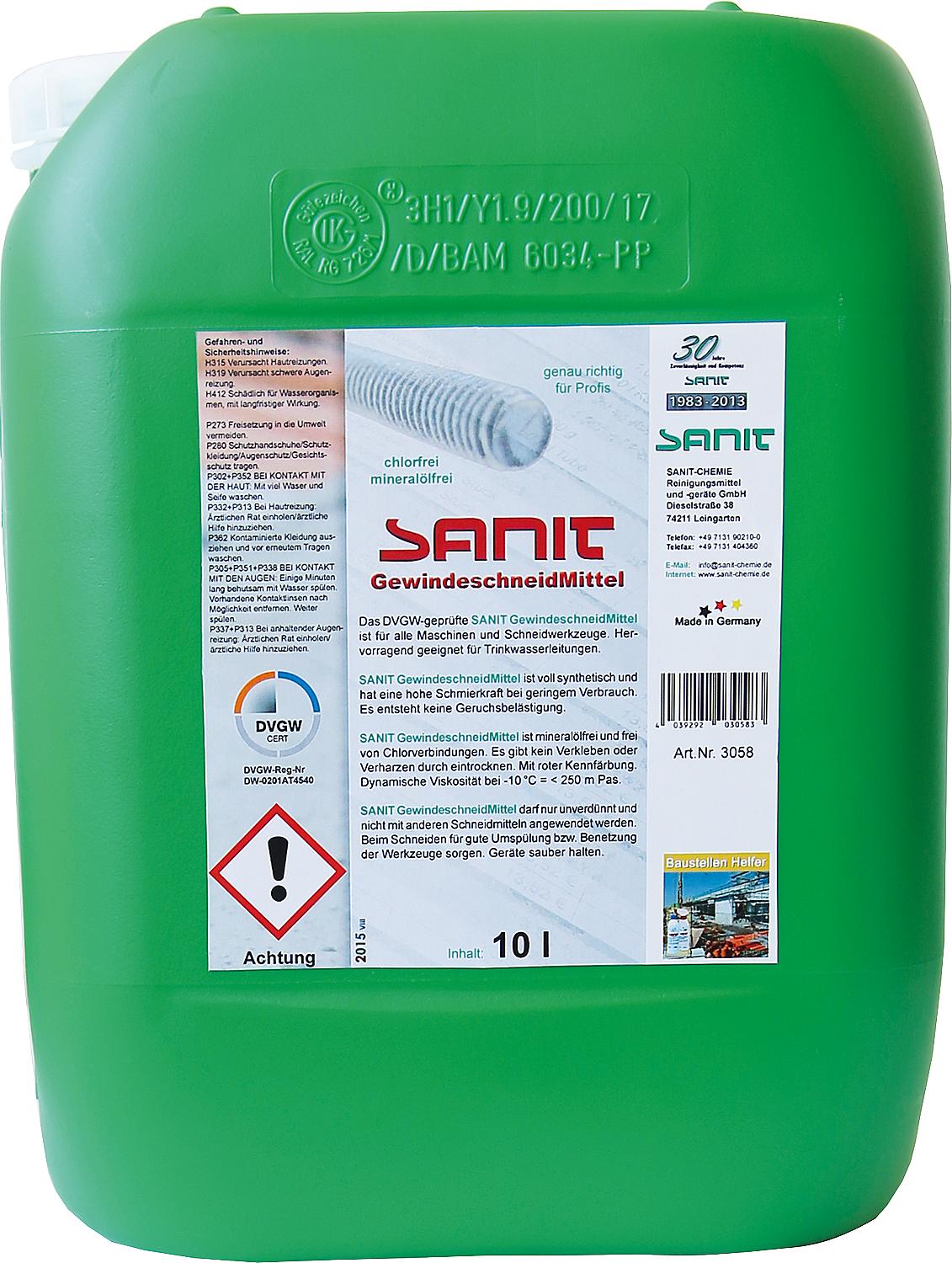 Thread cutting fluid (DVGW) SANIT-CHEMIE 750ml bottle