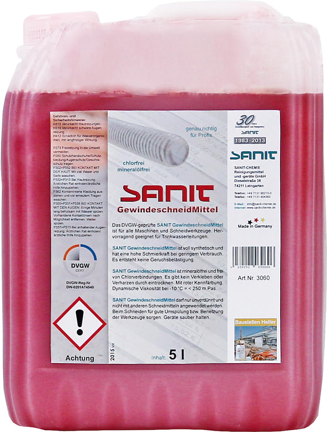 Thread cutting fluid (DVGW) SANIT-CHEMIE 750ml bottle