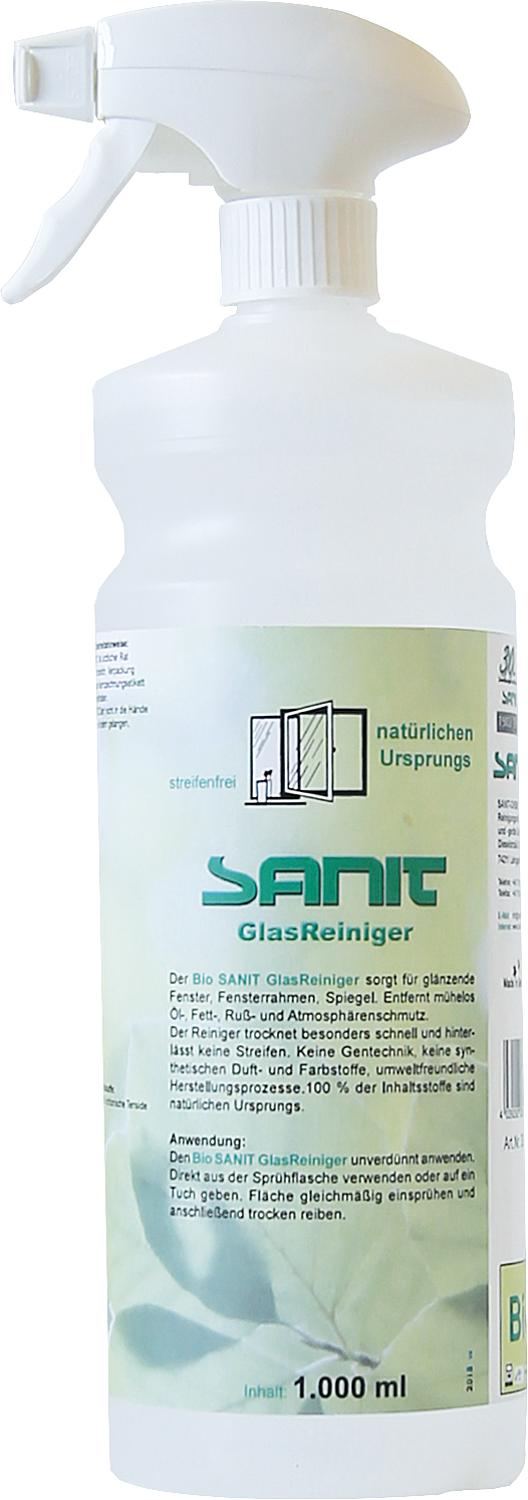 Nettoyant pour vitres SANIT BIO, flacon de 1000 ml