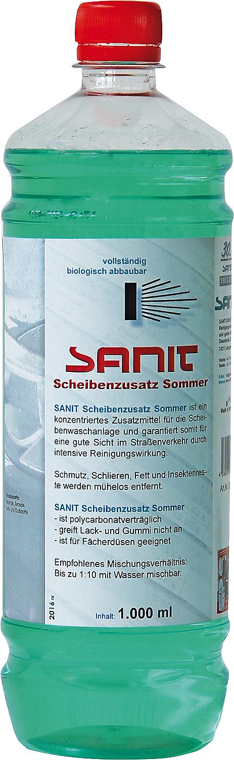 Windscreen washer concentrate 1:10 (summer) SANIT windscreen additive 1l bottle