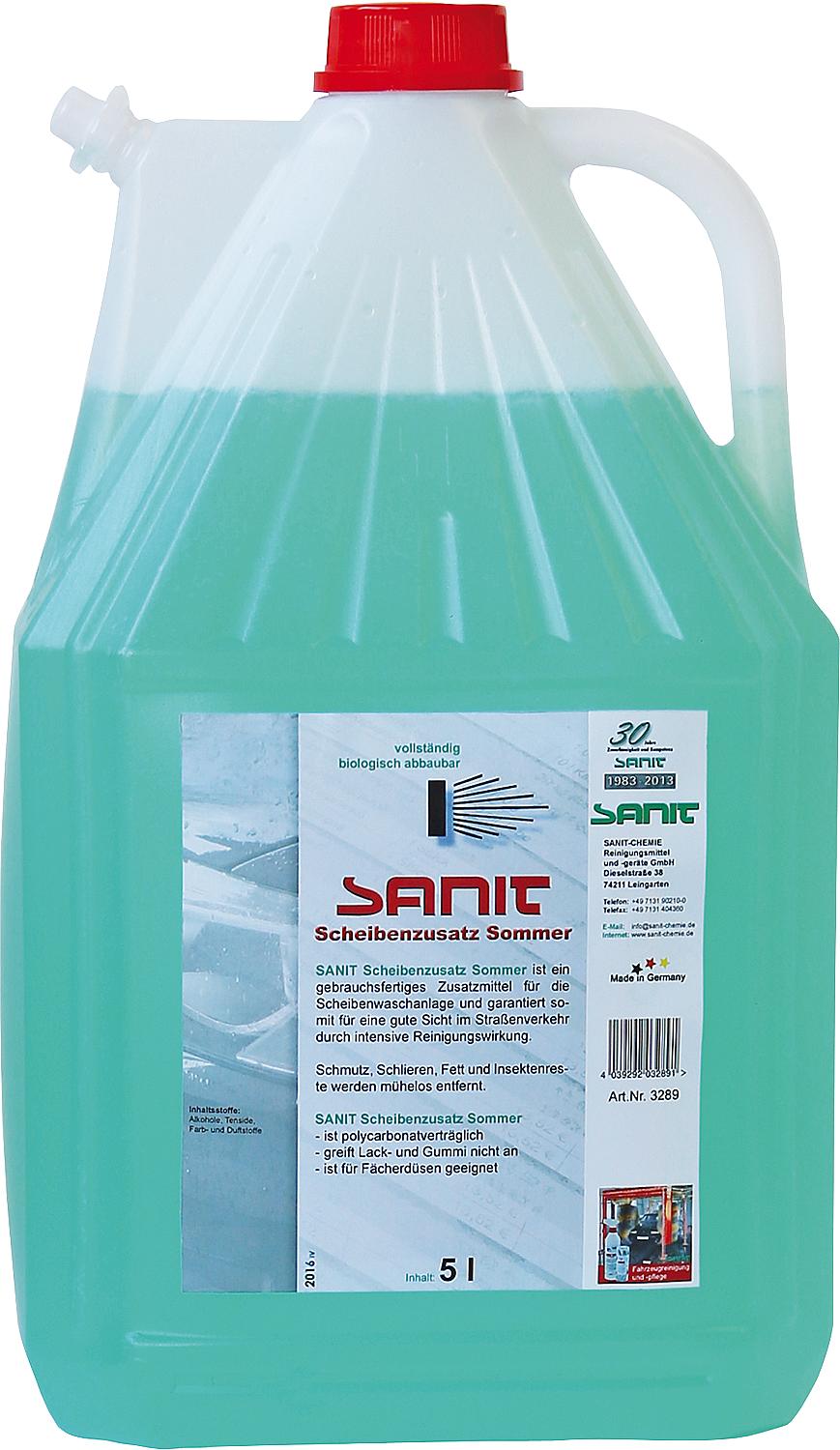 Windscreen washer concentrate 1:10 (summer) SANIT windscreen additive 1l bottle