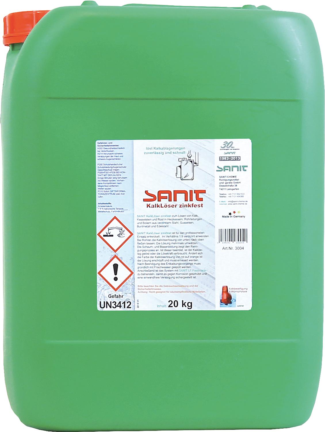 Détartrant résistant au zinc