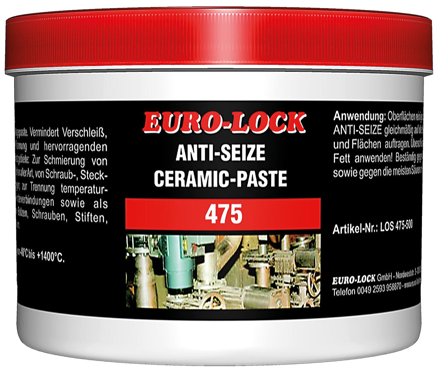 Anti-Seize-Keramic-Paste EURO-LOCK LOS 475, 500g Dose