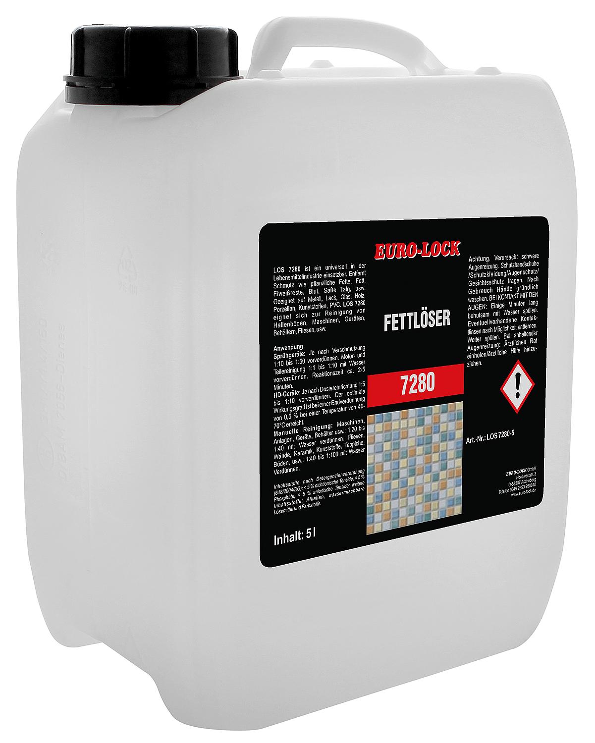 Food industry grease remover EURO-LOCK LOS 7280 500ml bottle