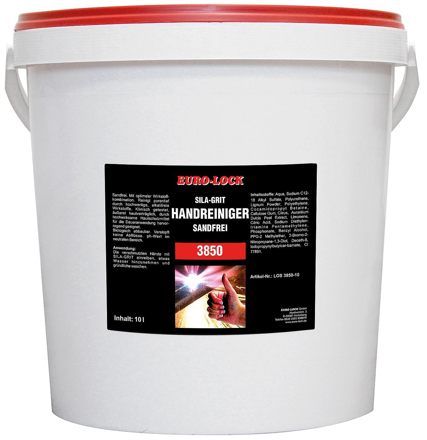Sila Grit Hand Cleaner EURO-LOCK LOS 3850 10l Bucket