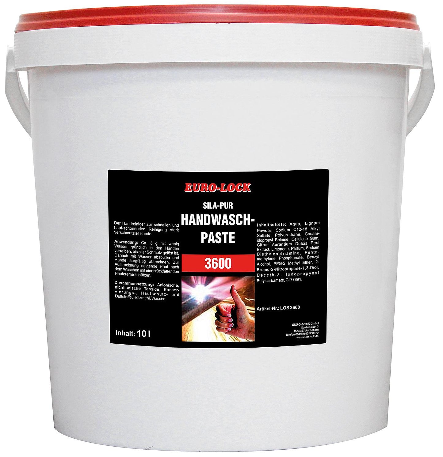 Sila Pur hand washing paste EURO-LOCK LOS 3600, 10l bucket