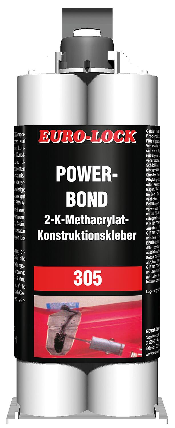 Colle Powerbond 2K EURO-LOCK LOS 305, cartouche double de 50 g