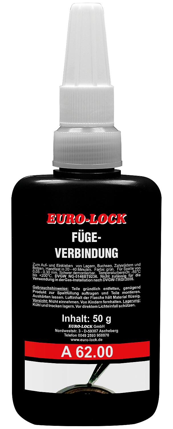 High-strength (DVGW) bonding compound EURO-LOCK A 62.00, 50g dispensing bottle, viscous