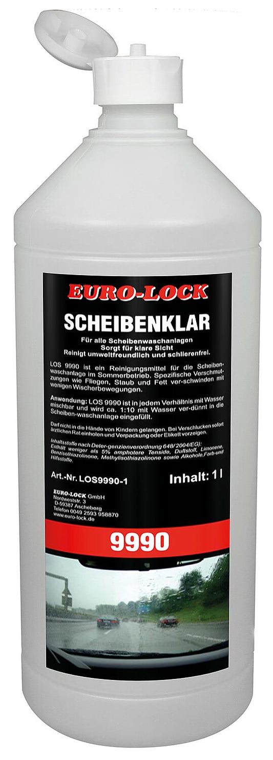 Windscreen washer concentrate 1:10 (summer) EURO-LOCK Windscreen Cleaner LOS 9990, 1l bottle