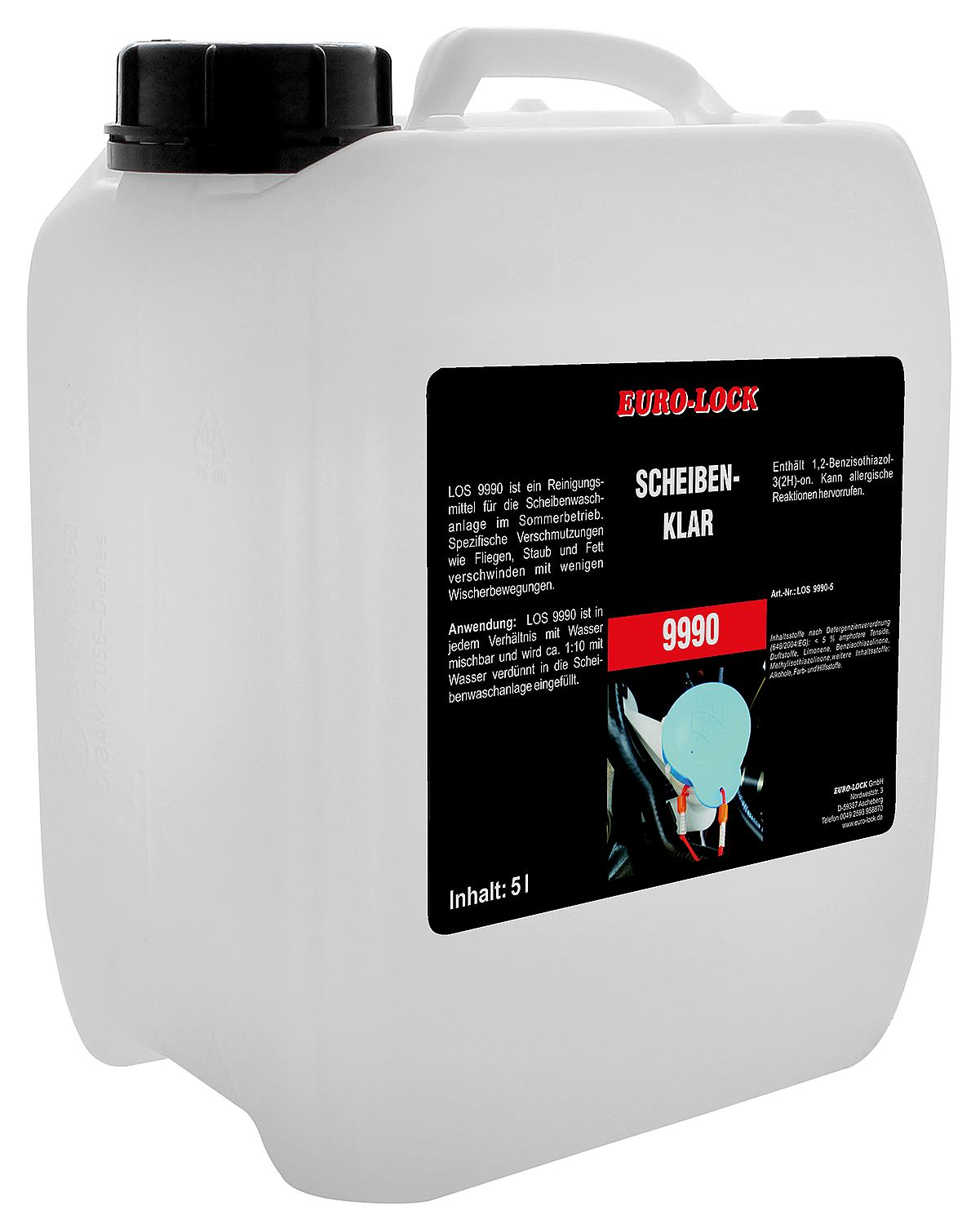 Windscreen washer concentrate 1:10 (summer) EURO-LOCK Windscreen Cleaner LOS 9990, 1l bottle
