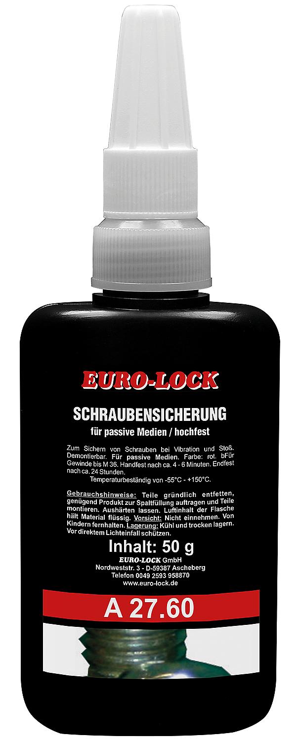 Threadlocker (for passive media/high strength) EURO-LOCK A 27.60, 50g dosing bottle