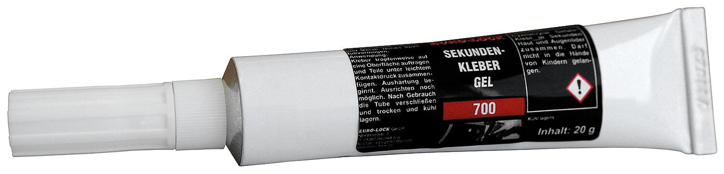Colle cyanoacrylate EURO-LOCK E 700 GEL (remplissage de joints), tube de 20 g