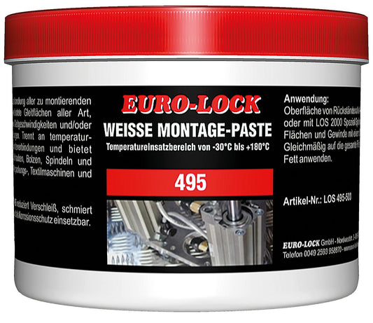 Weisse Montage-Paste EURO-LOCK LOS 495, 500g Dose