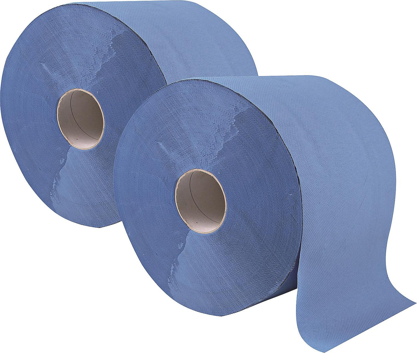 Rouleau de 2 chiffons de nettoyage bleus, double épaisseur, 22 x 35 cm, vendu par lot de 2.
