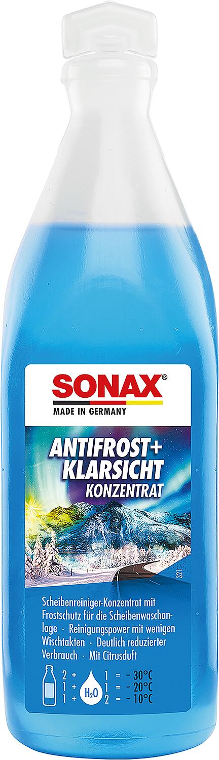 SONAX AntiFrost + Clear View Concentrate Citrus Winter Windscreen Cleaner 1L Bottle