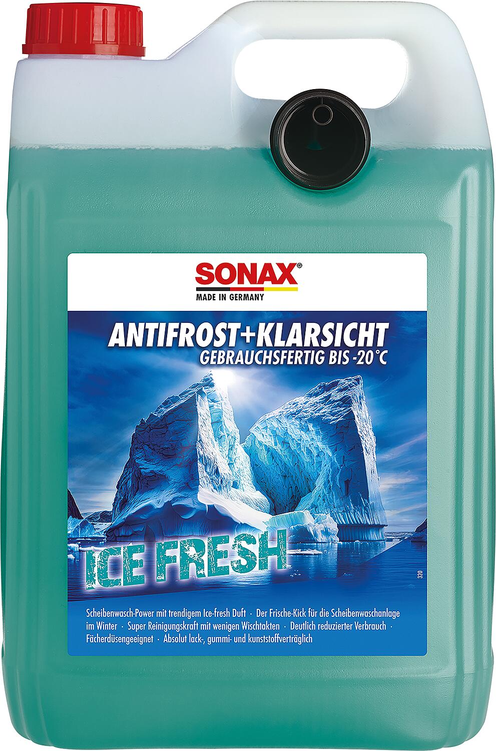 Winterscheibenreiniger SONAX AntiFrost + KlarSicht bis -20°C Ice-fresh 3l Standbodenbeutel