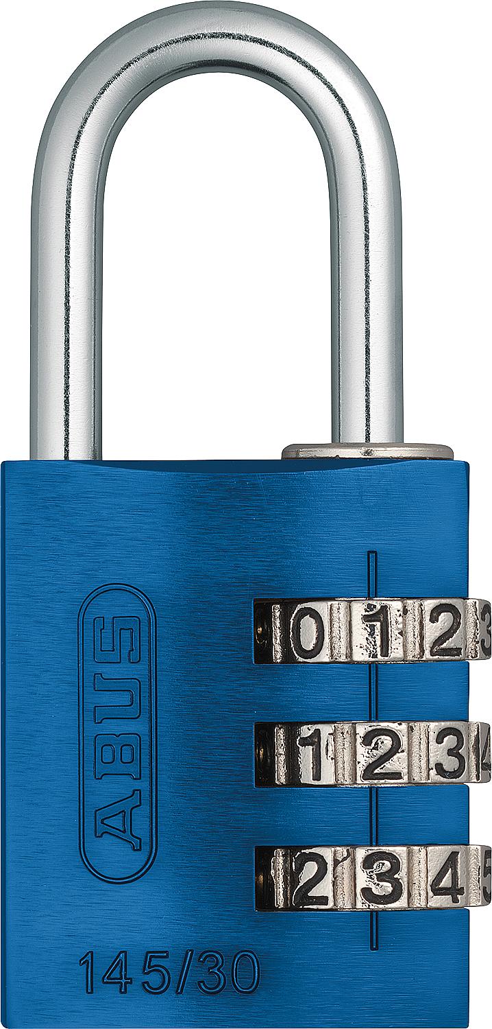 Aluminum padlock type 145/20 blue