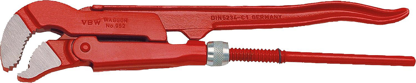 Clé à pipe à mâchoires en S de haute qualité, polie avec manchon renforcé