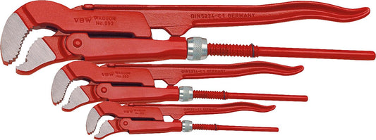 Jeu de clés à pipe à mâchoires en S, 3 pièces, tailles 1"/1 1/2"/2"