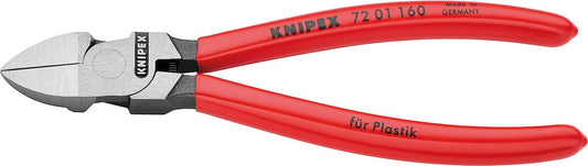 Pince coupante latérale en plastique poli, revêtement plastique, longueur 140 mm