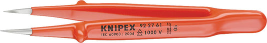 Precision tweezers, insulated, VDE, extra fine tips, straight shape