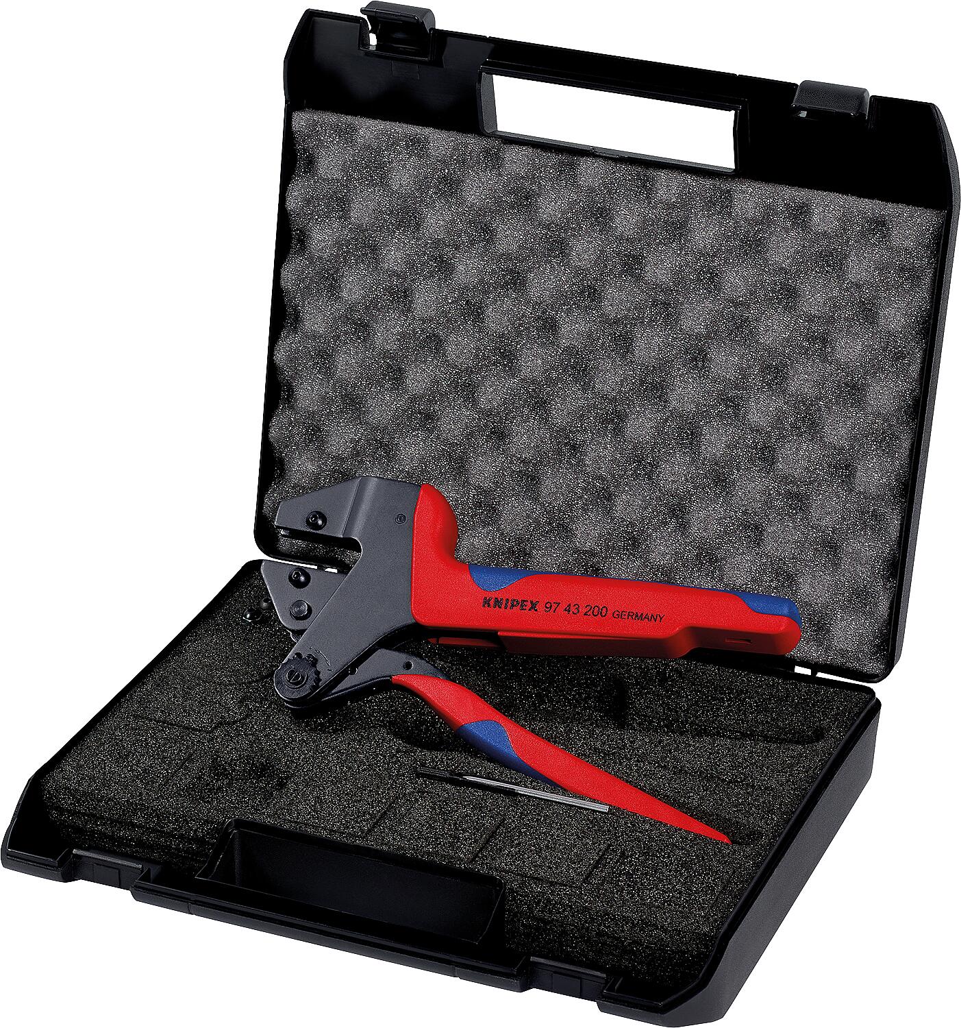 KNIPEX crimping system pliers for interchangeable crimping dies with transport case