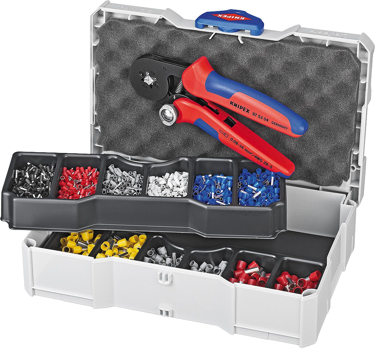 KNIPEX crimping assortment for wire end ferrules, 1251 pieces